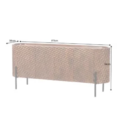Komoda ADLON 180 cm drewno mango brązowa