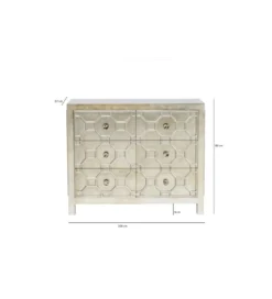 Komoda ALHAMBRA 107 cm srebrna