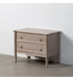 Komoda ALIEY 80 cm drewno jodła jasny brąz