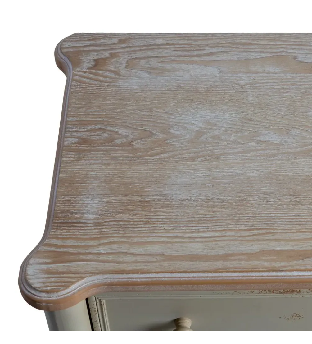 Komoda ALIEY 80 cm drewno jodła kremowy