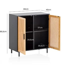Komoda Ambert II 80 cm czarna