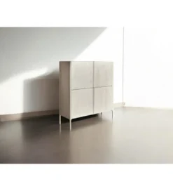 Komoda ARES 130 cm drewno mango biała