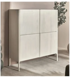 Komoda ARES 130 cm drewno mango biała
