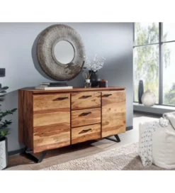 Komoda ARRIBA 145 cm drewno sheesham