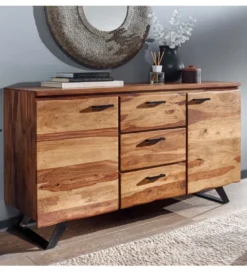 Komoda ARRIBA 145 cm drewno sheesham