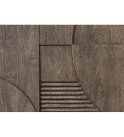 Komoda ART DECO 170 cm drewno mango szary