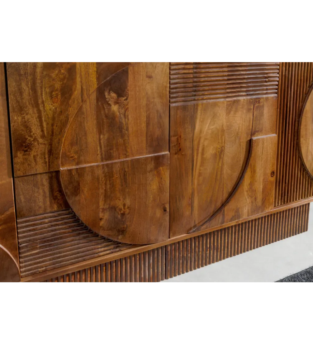 Komoda ART DECO 170 cm drewno mango brązowa