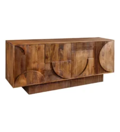 Komoda ART DECO 170 cm drewno mango brązowa