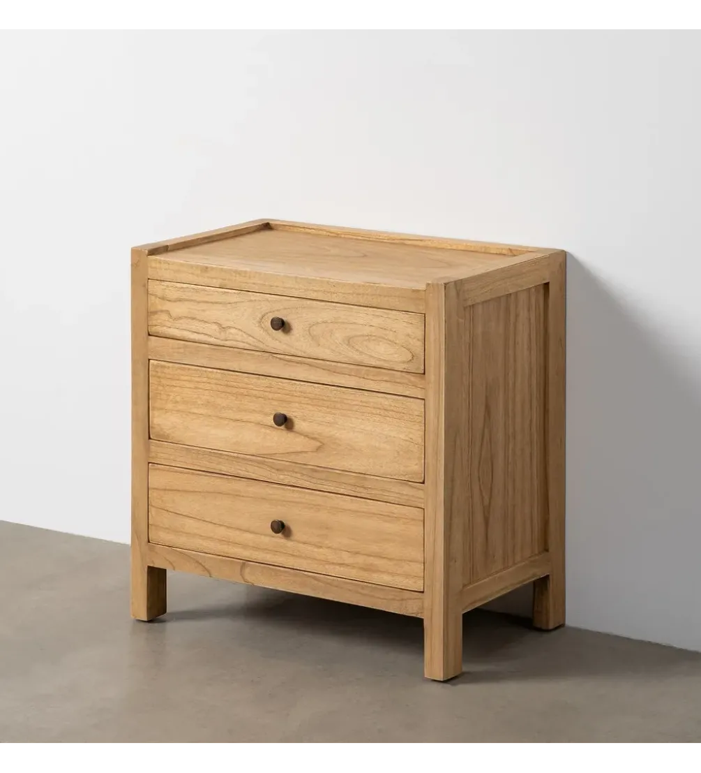 Komoda ATARNO 65 cm drewno mindi naturalna