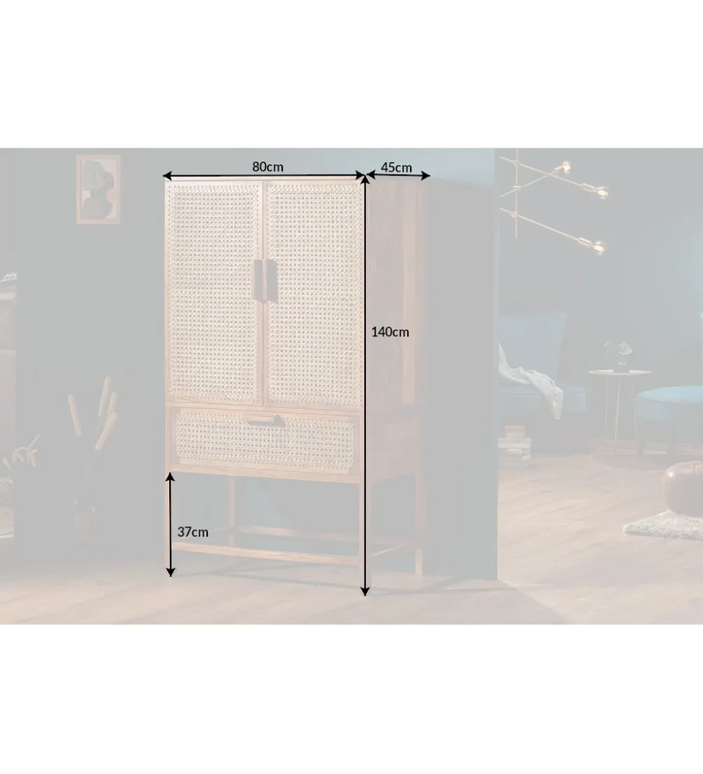 Komoda Bamboo Lounge 140 cm drewno mango