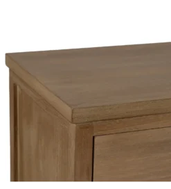 Komoda BATARU 90 cm drewno paulowni naturalna