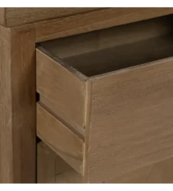 Komoda BATARU 90 cm drewno paulowni naturalna
