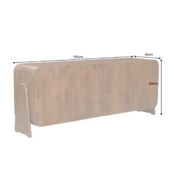 Komoda BRASIL 175 cm drewno mango brązowa
