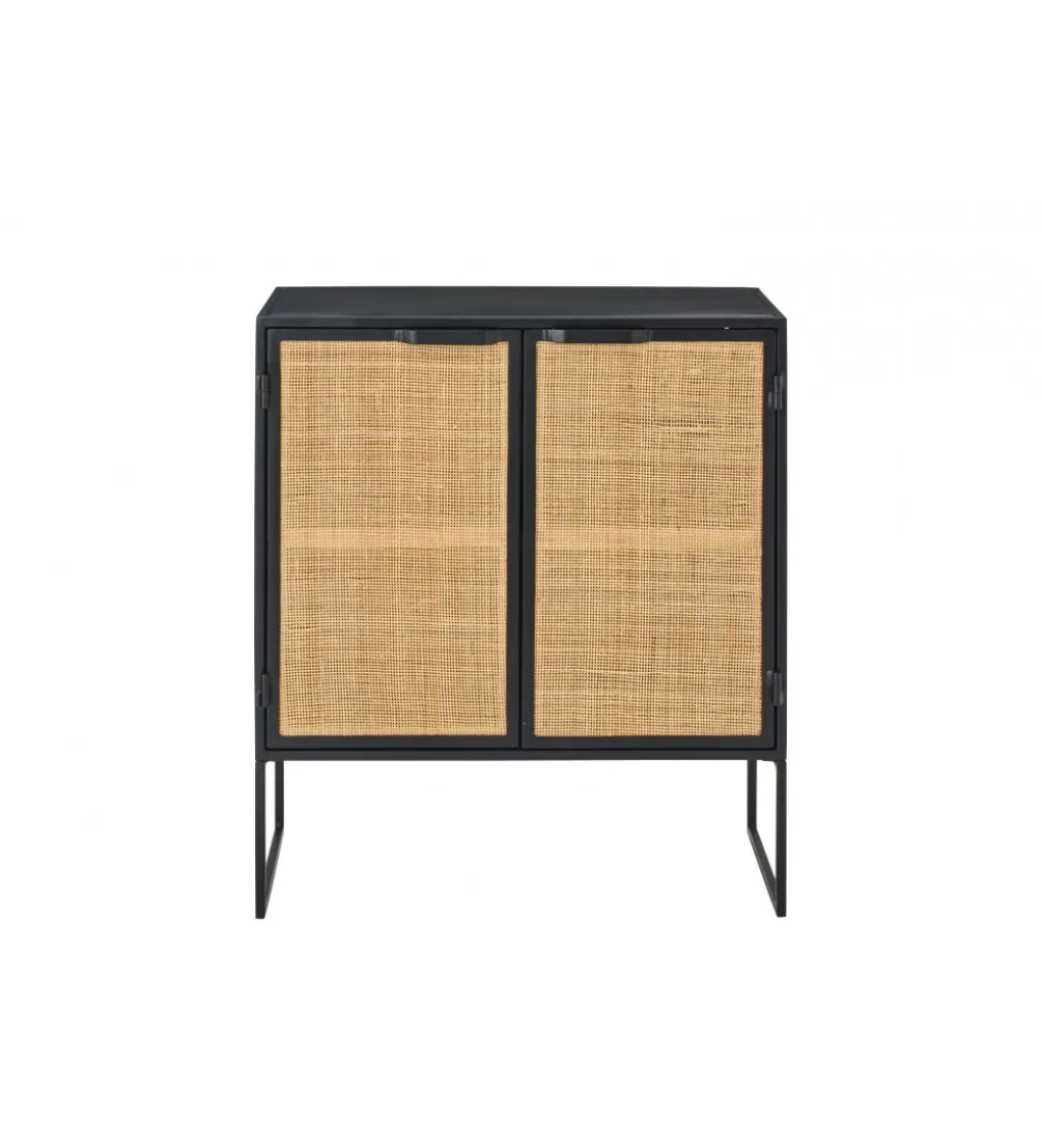Komoda CANE PANE 89 cm naturalna czarna