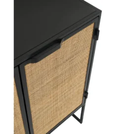 Komoda CANE PANE 89 cm naturalna czarna