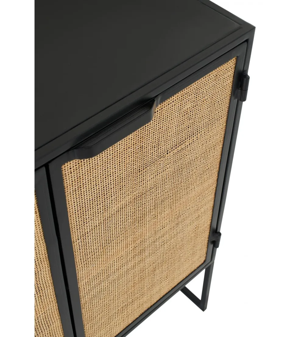 Komoda CANE PANE 89 cm naturalna czarna