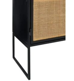 Komoda CANE PANE 89 cm naturalna czarna