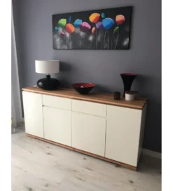 Komoda CHIARO 170 Cm Biało kremowa
