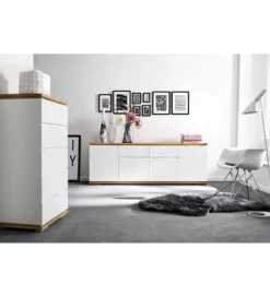 Komoda CHIARO 180 cm biało kremowa
