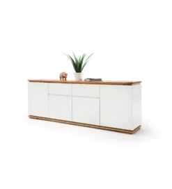Komoda CHIARO 180 cm biało kremowa
