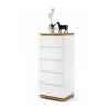 Komoda CHIARO 50 Cm biało kremowa