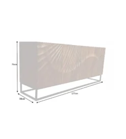 Komoda Davide 177 cm drewno mango brąz