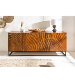 Komoda Davide 177 cm drewno mango brąz