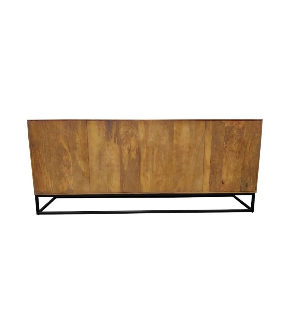 Komoda Davide 177 cm drewno mango brąz