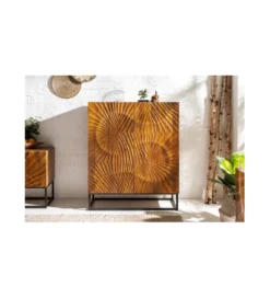 Komoda DAVIDE Scorpion 100 cm drewno mango brąz