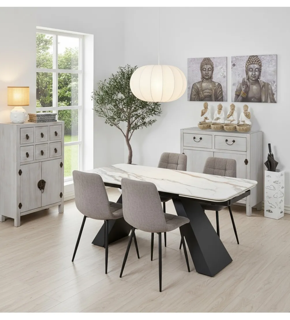 Komoda DECAPE 80 cm przecierana biel