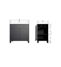 Komoda DIAN 94 cm czarna