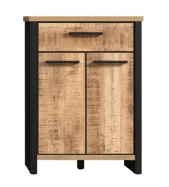 Komoda do przedpokoju ENNA 73 cm w optyce drewna mango