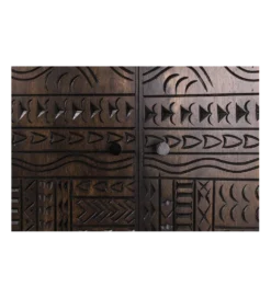Komoda 3D TRIBAL 120 cm drewno mango ciemny brąz