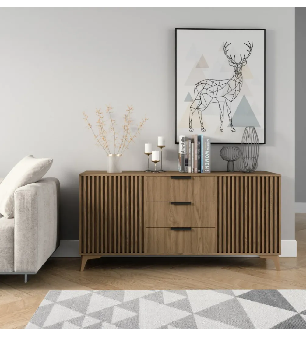 Komoda ENTSIAN 150 cm w optyce dąb artisan