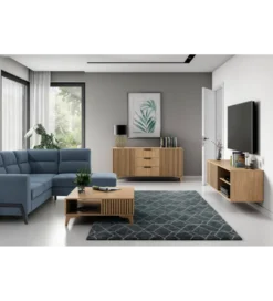 Komoda ENTSIAN 150 cm w optyce dąb artisan