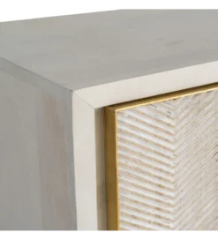 Komoda ESPAZERO 152 cm drewno mango biała