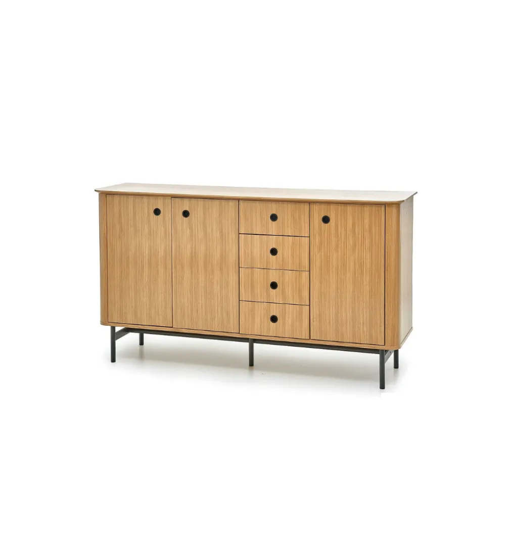 Komoda ESPERO 184 cm dąb sękaty w kolorze bianco