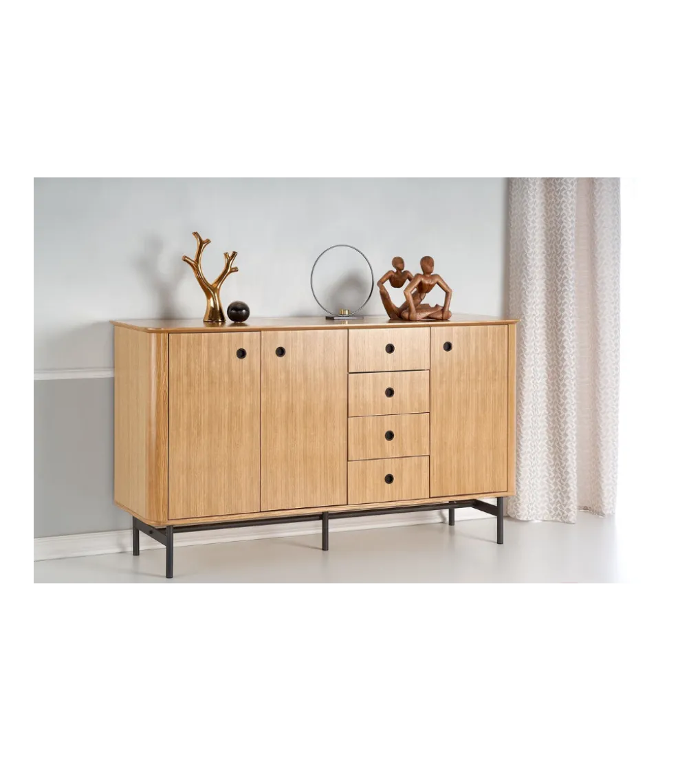 Komoda ESPERO 184 cm dąb sękaty w kolorze bianco