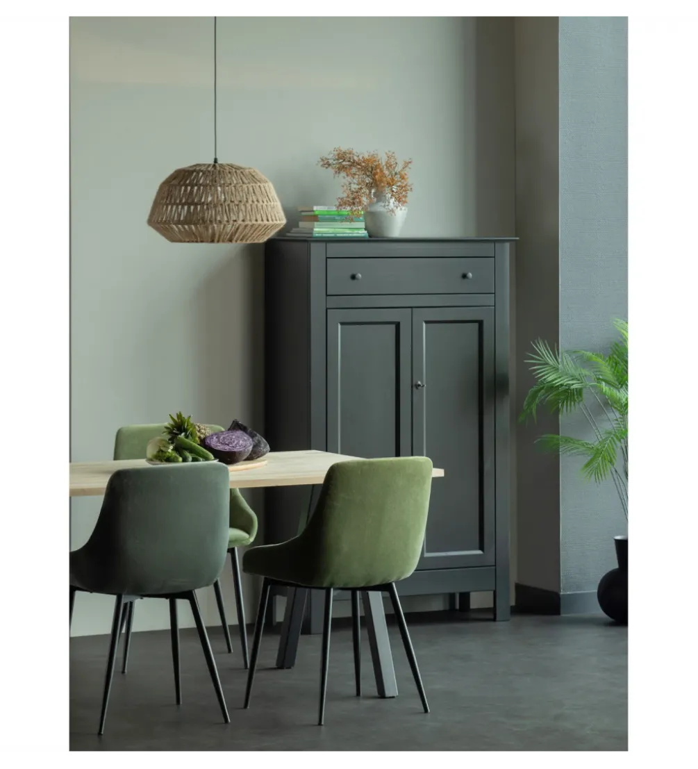 Komoda EVA 150 cm drewno sosna czarna