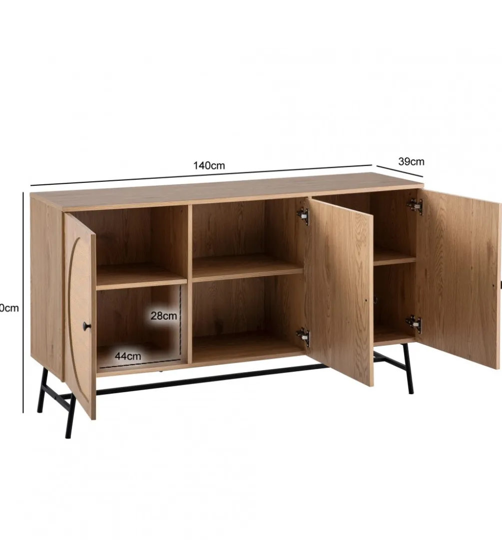 Komoda FONTA 140 cm w optyce dębu