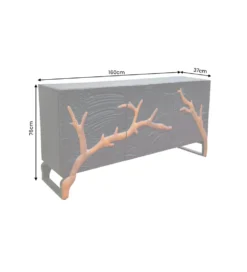 Komoda FOREST 160 cm 3D drewno mango