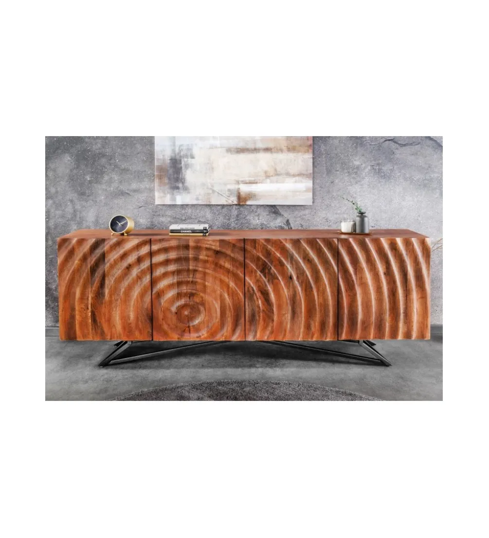 Komoda GANSU 177 cm drewno mango brąz