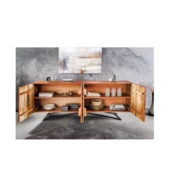 Komoda GANSU 177 cm drewno mango brąz