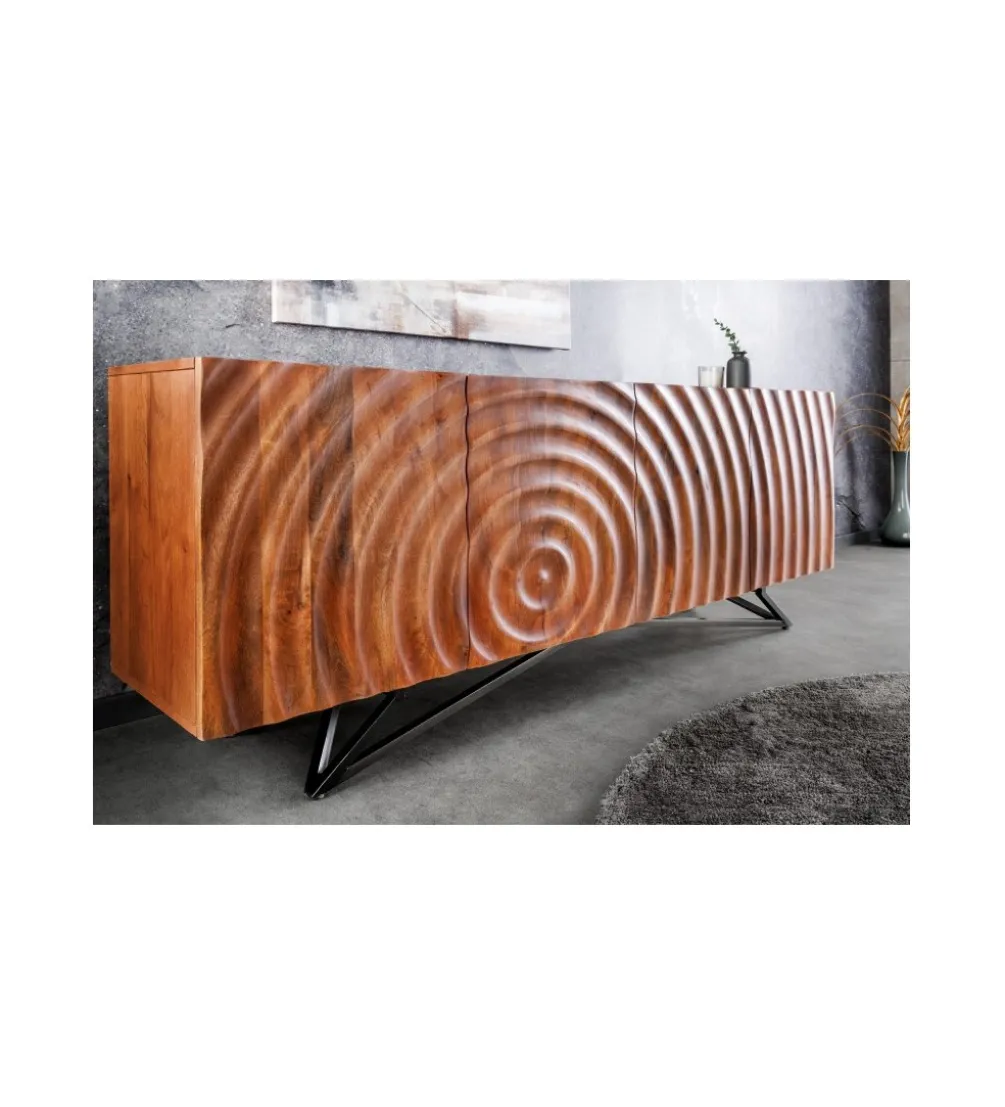 Komoda GANSU 177 cm drewno mango brąz