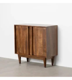 Komoda GARREL 90 cm drewno mango brązowa