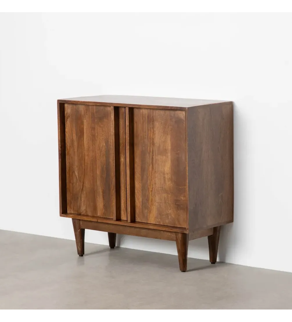 Komoda GARREL 90 cm drewno mango brązowa