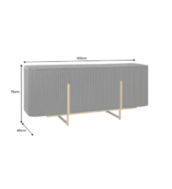 Komoda GATSBY 160 cm drewno mango czarna
