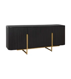 Komoda GATSBY 160 cm drewno mango czarna