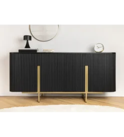 Komoda GATSBY 160 cm drewno mango czarna