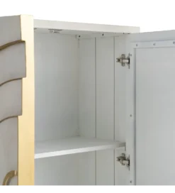 Komoda GEMANAT 113 cm drewno mango biała
